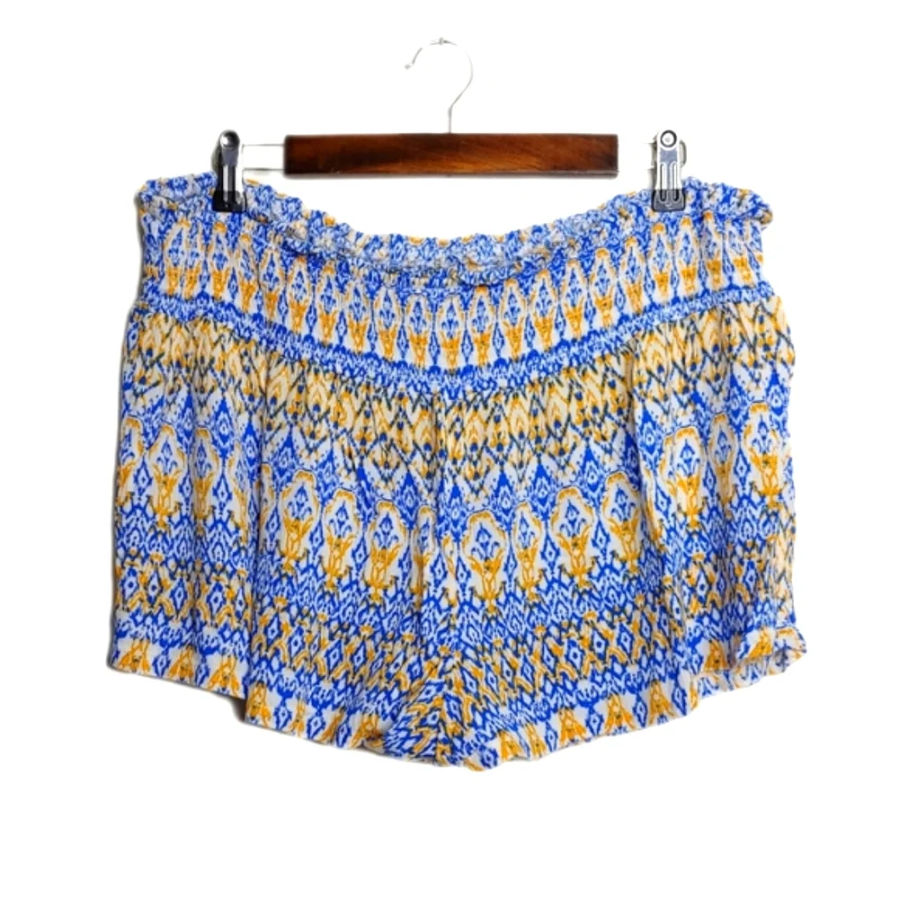 Scoop Women's Boho Multicolor Casual Comfortable Lounging Shorts Size XXL